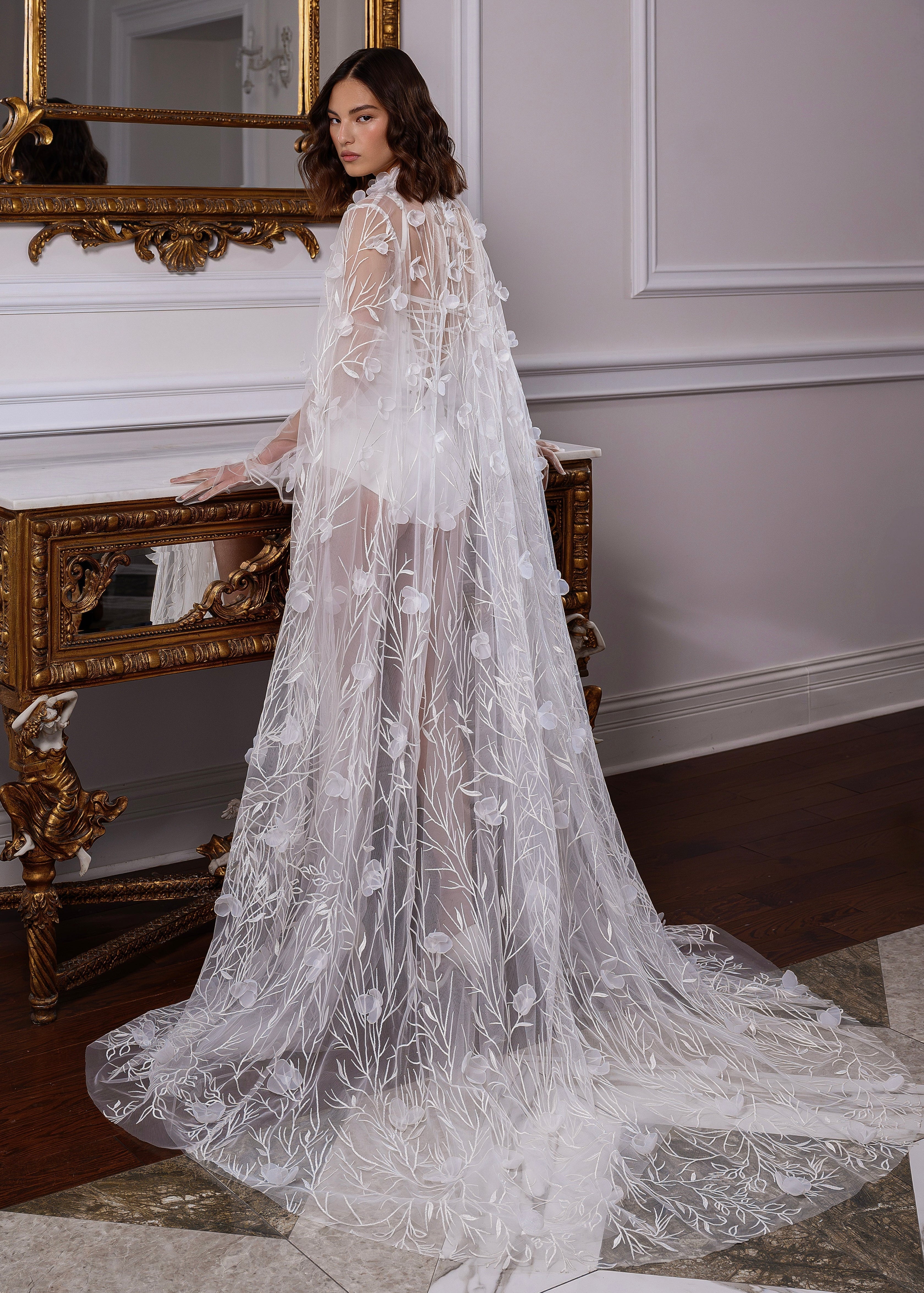 Celeste bridal cape
