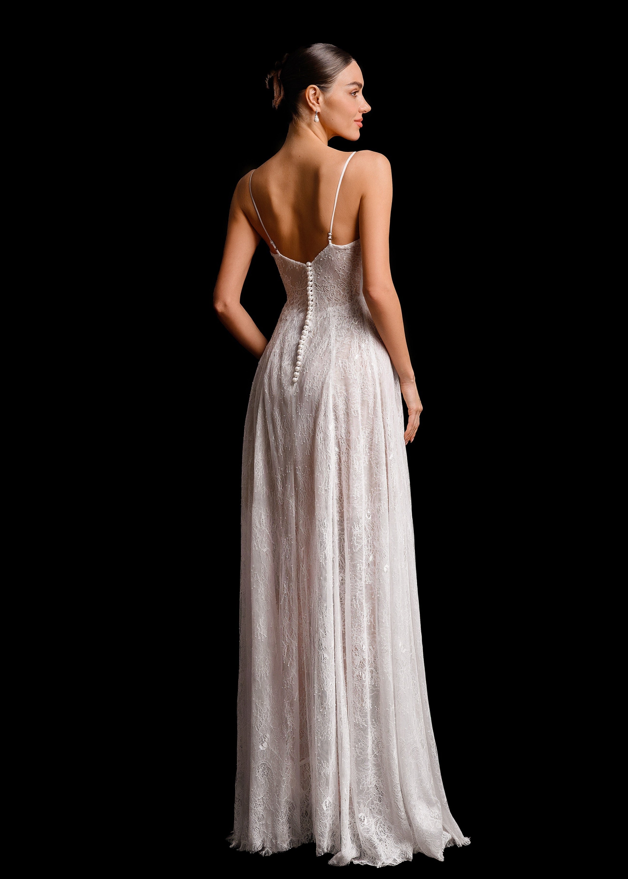 فستان طويل بنفسجي