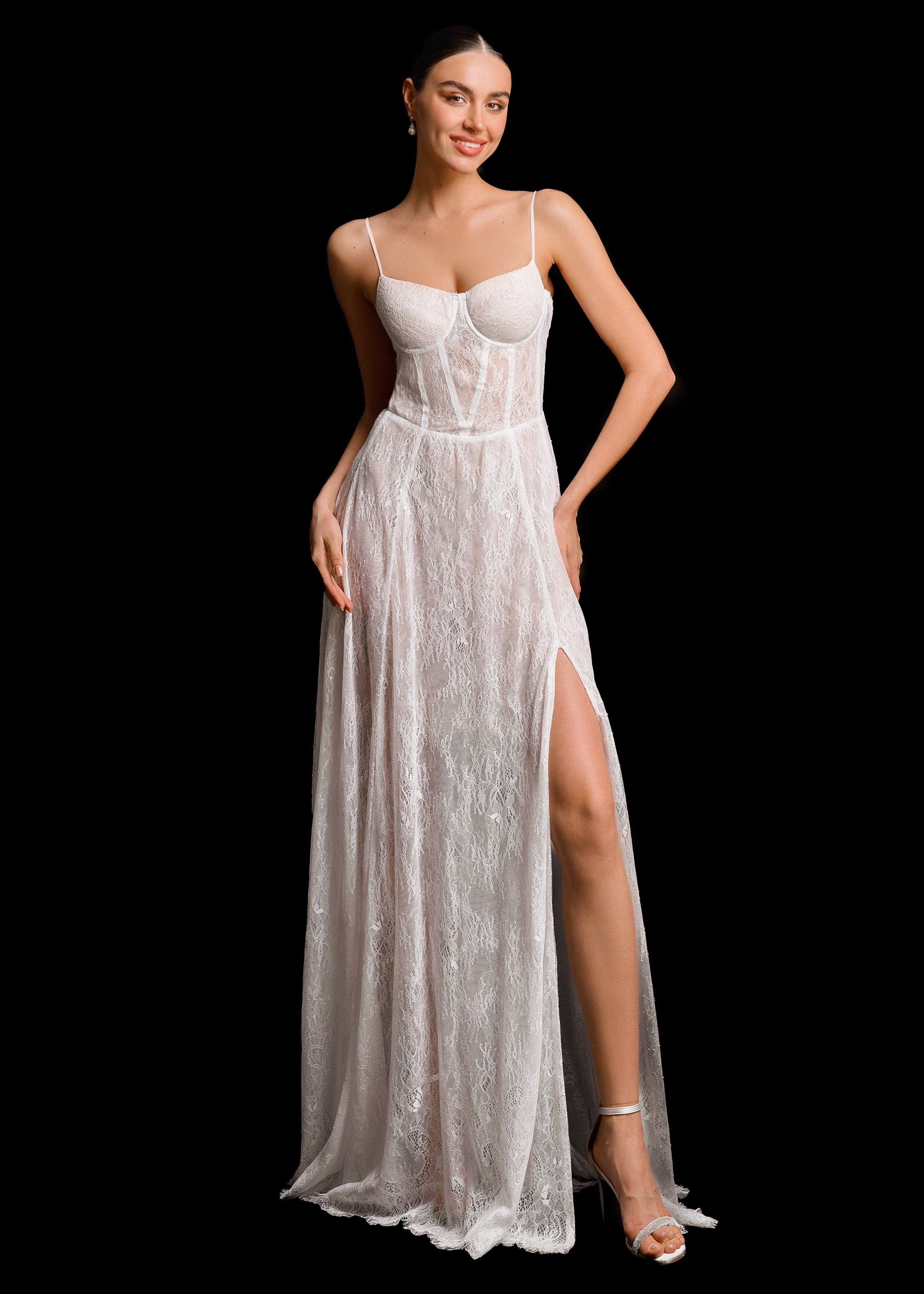 فستان طويل بنفسجي