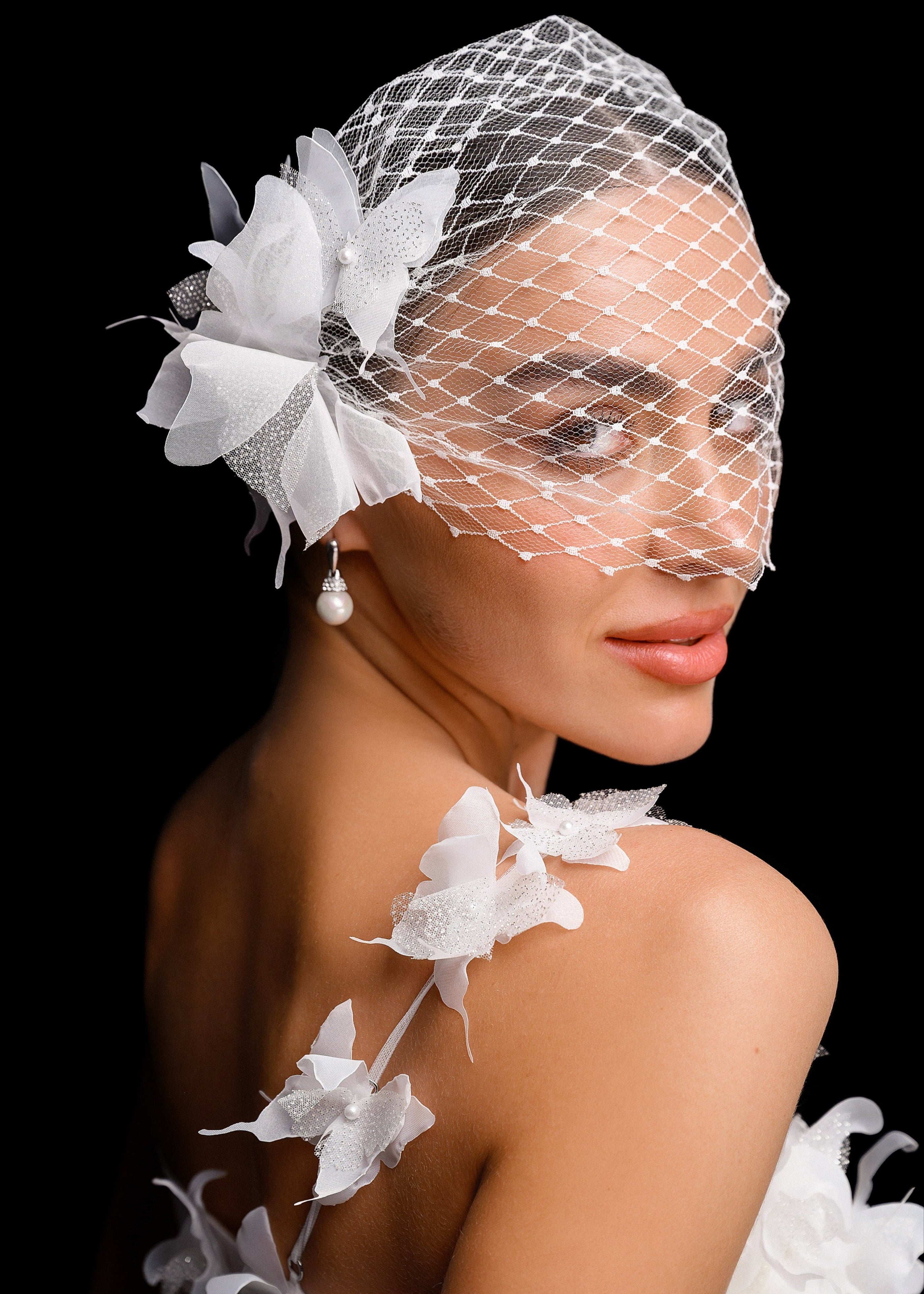 Birdcage veil Butterfly